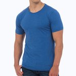 Washed T-Shirt aus Baumwolle/Polyester – Washed Sapphire Blue