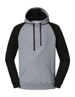Nublend® Colour-Block Raglan Hooded Sweatshirt – Oxford Grey/Black