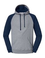 Nublend® Colour-Block Raglan Hooded Sweatshirt – Oxford Grey/Navy