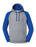 Nublend® Colour-Block Raglan Hooded Sweatshirt – Oxford Grey/Royal