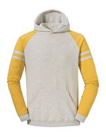 Nublend® Varsity Colour-Block Hooded Sweatshirt – Oatmeal Heather/Mustard Heather