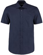Kustom Kit Business Hemd Kurzarm Classic Fit für Herren – Dark Navy