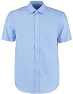 Kustom Kit Business Hemd Kurzarm Classic Fit für Herren – Light Blue