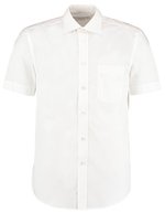 Kustom Kit Business Hemd Kurzarm Classic Fit für Herren – White