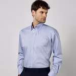 Kustom Kit Oxford Long Sleeve Shirt Classic Fit for Men, Black 37 (S/14H), K105 – image 2