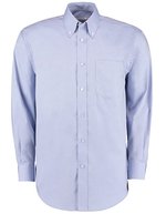 Kustom Kit Oxford Langarmhemd Classic Fit für Herren – Light Blue