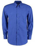 Kustom Kit Oxford Langarmhemd Classic Fit für Herren, Black 37 (S/14H), K105 – Royal
