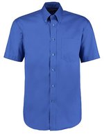 Kustom Kit Oxford Hemd Kurzarm Classic Fit für Herren, Black 38 (15), K109 – Reale