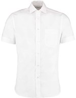 Kustom Kit Bügelfreies Herren Hemd Klassischer Schnitt, Light Blue 37 (S/14H), K115 – Bianco