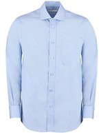 Kustom Kit Bügelfreies Herren Popeline-Hemd Langarm, Light Blue 37 (S/14H), K116 – Bild 2