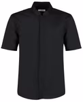 Bargear Camicia manica corta su misura con colletto alla coreana, Black 45/47 (XXL/18-18H), K122 – immagine 3