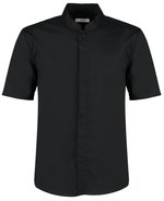 Bargear Camicia maniche corte tailored colletto alla coreana, Black 45/47 (XXL/18-18H), K122 – Bild 3