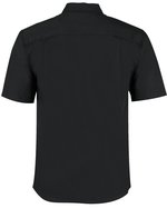 Bargear Camicia maniche corte tailored colletto alla coreana, Black 45/47 (XXL/18-18H), K122 – Bild 4