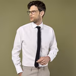 Kustom Kit Tailored Poplin Shirt Schwarz/Weiß, Black 37 (S/14H), K131 – image 2