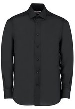 Kustom Kit Maßgeschneidertes Popeline-Hemd Schwarz/Weiß, Black 37 (S/14H), K131 – Bild 3