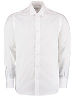 Kustom Kit Maßgeschneidertes Popeline-Hemd Schwarz/Weiß – White