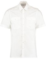 Kustom Kit Pilot Hemd Kurzarm Baumwollmix für Herren – White