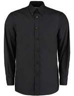 Kustom Kit Klassisches Langarm Business Hemd Baumwolle-Polyester, Black 37 (S/14H), K140 – Bild 1