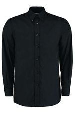 Kustom Kit Klassisches Langarm Business Hemd Baumwolle-Polyester, Black 37 (S/14H), K140 – Bild 3