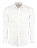 Kustom Kit Popeline Hemd mit Haifischkragen für Herren – White