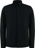 Kustom Kit Tailliertes Langarm-Polo mit Superwash® Technik – Black