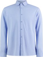 Kustom Kit Tailliertes Langarm-Polo mit Superwash® Technik – Light Heather Blue