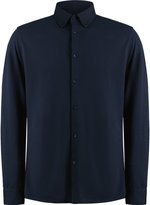 Kustom Kit Tailliertes Langarm-Polo mit Superwash® Technik – Navy