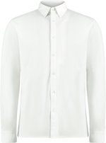 Kustom Kit Tailliertes Langarm-Polo mit Superwash® Technik – White