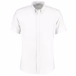 Kustom Kit Slim Fit Oxford Shirt Short Sleeve Cotton-Polyester, Light Blue 36 (14), K183 – image 3