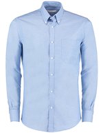 Kustom Kit Slim Fit Oxford Hemd Langarm für Herren – Light Blue