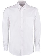 Kustom Kit Slim Fit Oxford Hemd Langarm für Herren – White