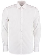 Kustom Kit Slim Fit Business Hemd Schwarz-Weiß für Herren – White