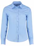 Kustom Kit Poplin Shirt Blouse Long Sleeve Cut for Women, White 44 (18), K242 – image 3