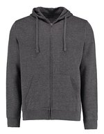 Kustom Kit Regular Fit Superwash® Zipped Hoodie – Dark Grey Marl