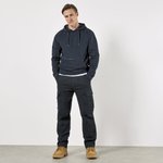 Felpa con cappuccio regular fit pique con tasca con zip – Bild 1