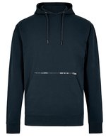 Felpa con cappuccio regular fit pique con tasca con zip – Blu navy