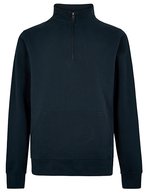 Sweat-shirt regular fit pique zip 1/4 – Navy