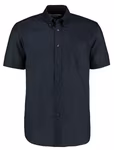 Kustom Kit Oxford Shirt Short Sleeve Cotton Blend for Men, Black 37 (S/14H), K350 – image 3