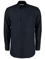 Kustom Kit Oxford Hemd mit Brusttasche für Herren, Black 37 (S/14H), K351 – Blu navy francese