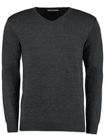 Regular Fit Arundel V-Neck Sweater – Graphite Melange