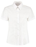 Kustom Kit Oxford Shirt Kurzarm Tailored Fit für Damen, Black 34 (XS/8), K360 – White