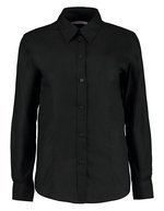 Kustom Kit Oxford Hemd Tailored Fit Langarm für Damen, Black 34 (XS/8), K361 – Bild 2
