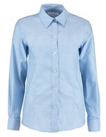 Kustom Kit Oxford Hemd Tailored Fit Langarm für Damen, Black 34 (XS/8), K361 – Light Blue