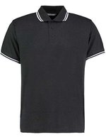 Kustom Kit Classic Fit Polo mit Tipped Collar, Black/Charcoal S, K409 – Graphite (Solid)/White