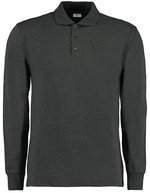 Kustom Kit Langarm Poloshirt Oeko-Tex 100 für Herren, Black S, K430 – Graphite (Solid)