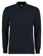 Kustom Kit Langarm Poloshirt Oeko-Tex 100 für Herren, Black S, K430 – Navy