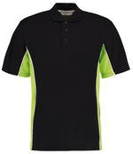 Kustom Kit Klassisches Track Polo mit Kontrastknopfleiste, Black/Gold XXS, K475 – Bild 3