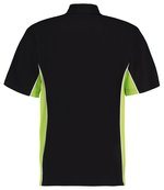 Kustom Kit Klassisches Track Polo mit Kontrastknopfleiste, Black/Gold XXS, K475 – Bild 4