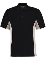 Kustom Kit Klassisches Track Polo mit Kontrastknopfleiste, Black/Gold XXS, K475 – Black/Grey (Solid)/White
