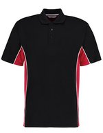 Kustom Kit Klassisches Track Polo mit Kontrastknopfleiste, Black/Gold XXS, K475 – Black/Red/White